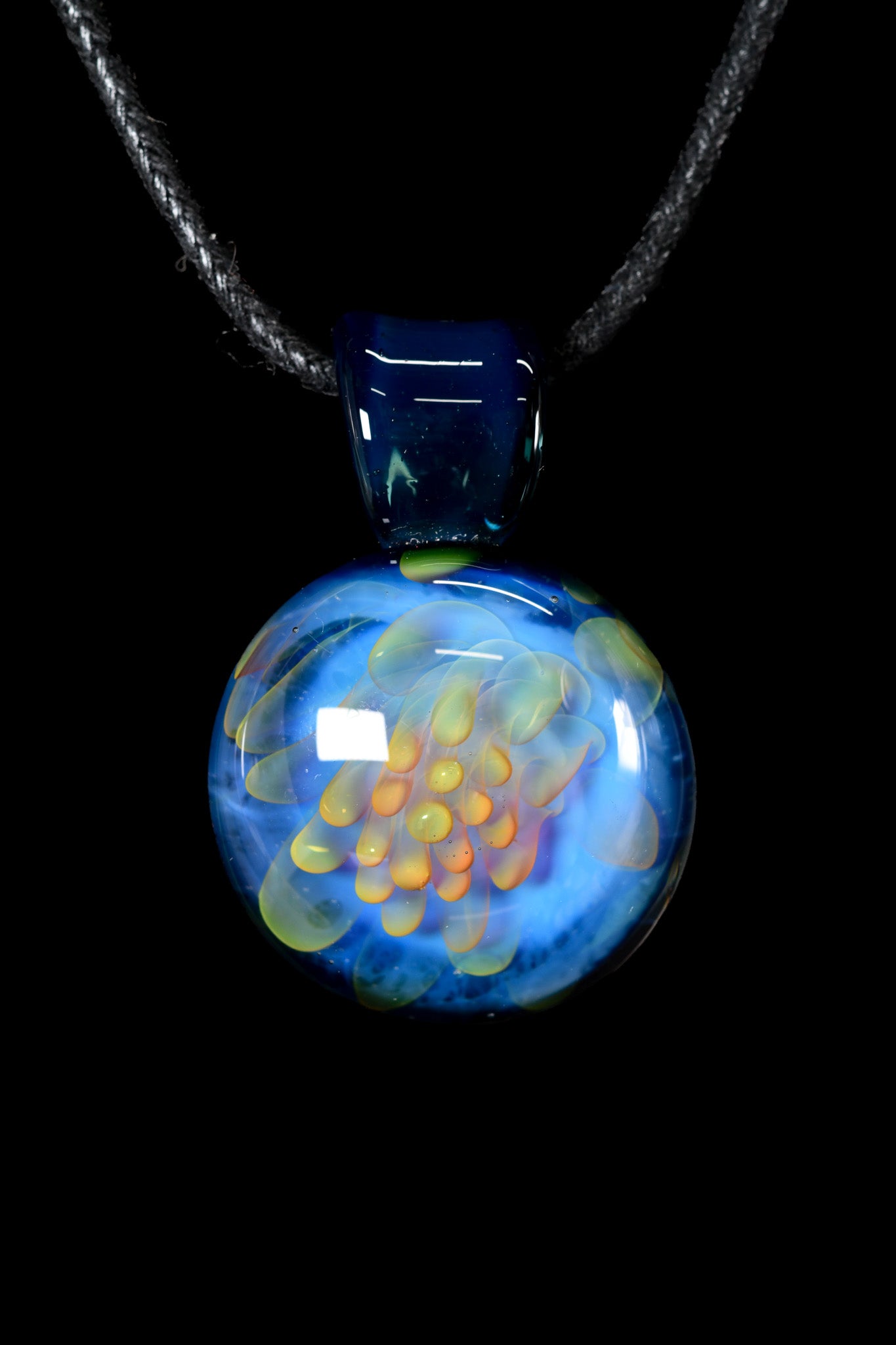 Kitty Meow Glass - Fumed Pendant
