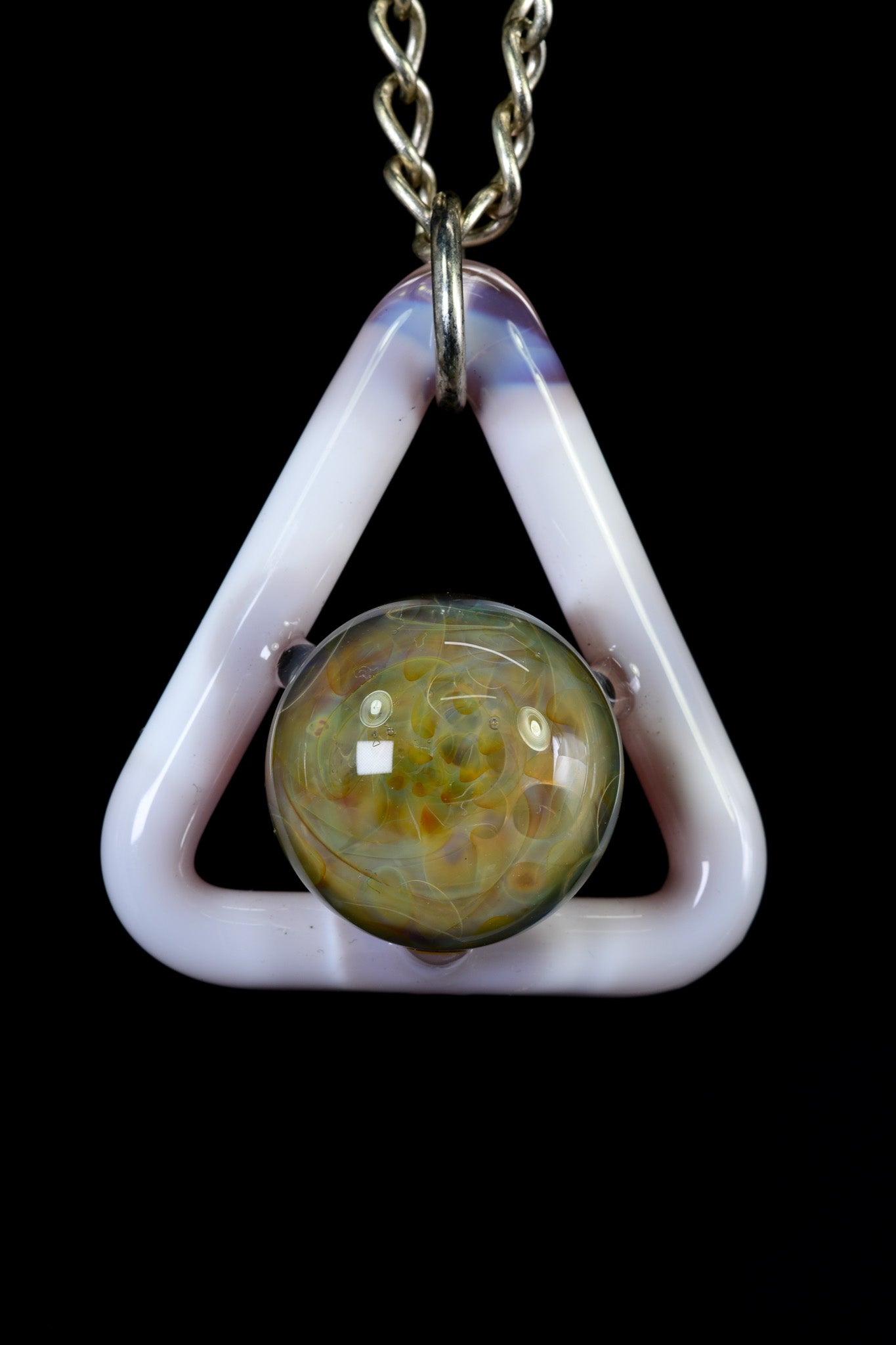 Kitty Meow Glass - Triangle Pendant