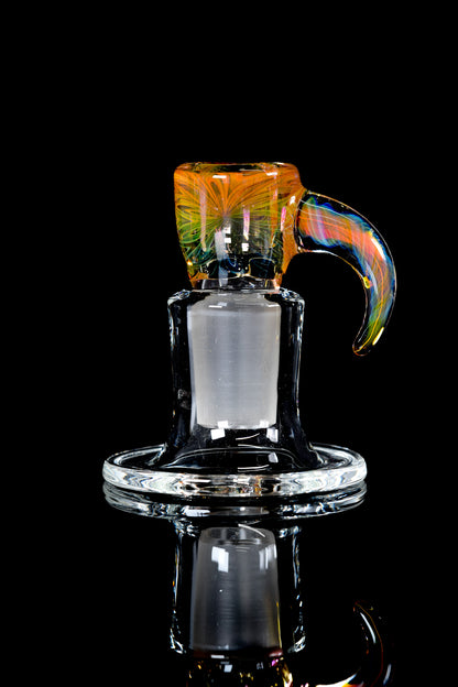Max J Connors Glass - 18mm 4 Hole Fumed Slide - 3