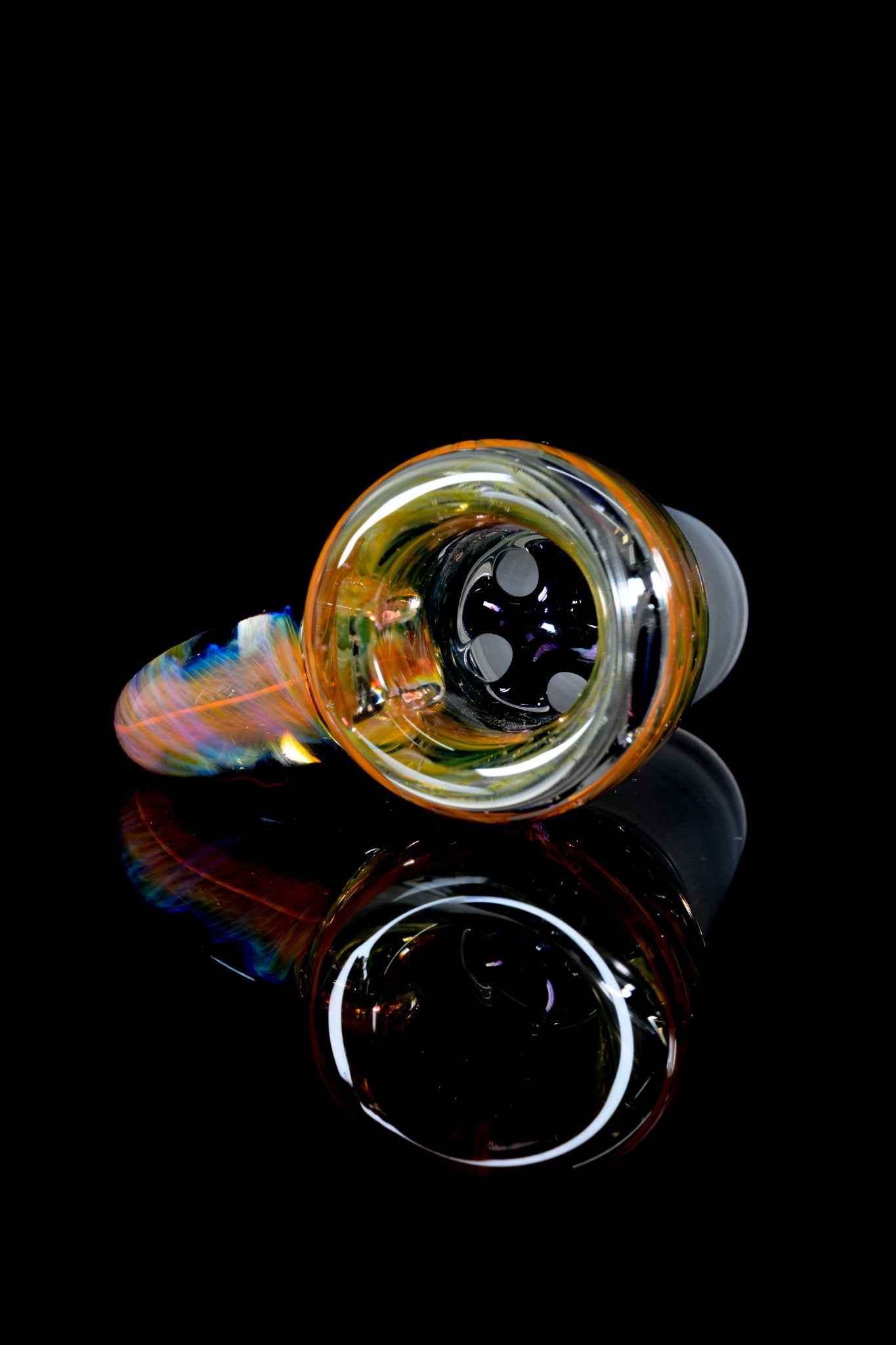 Max J Connors Glass - 18mm 4 Hole Fumed Slide - 3