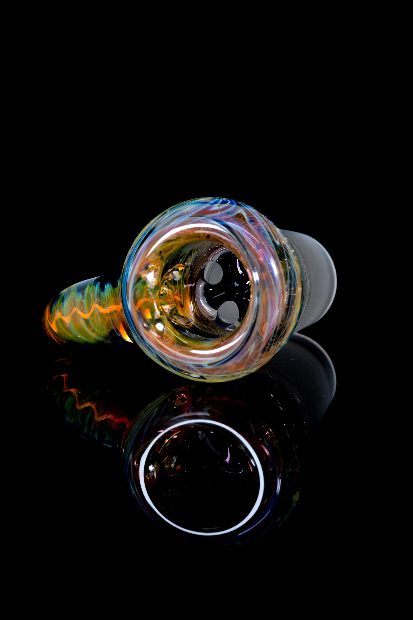 Max J Connors Glass - 18mm 4 Hole Fumed Slide - 4