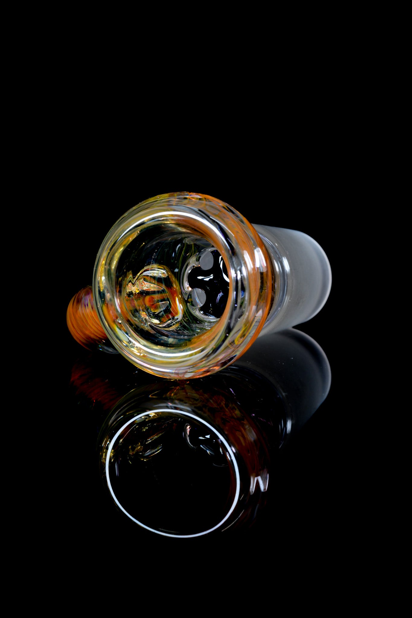 Max J Connors Glass - 18mm 4 Hole Fumed Slide - 5