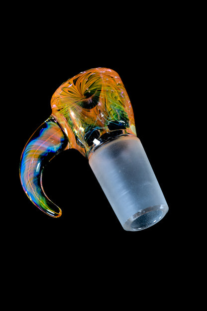Max J Connors Glass - 18mm 4 Hole Fumed Slide - 3
