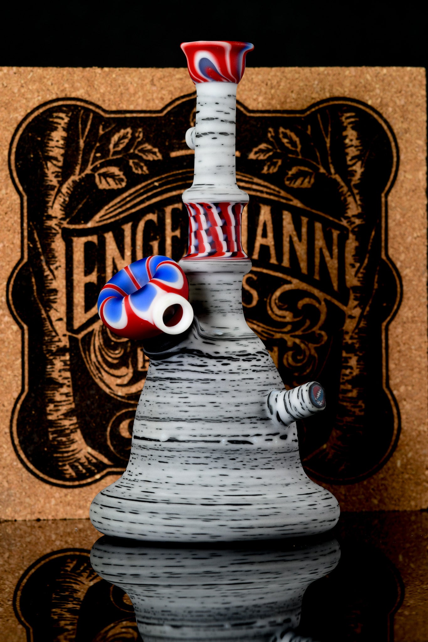 Engelmann Glass - Betula Gromet Mini Tube Bubbler W/ Worked Sections