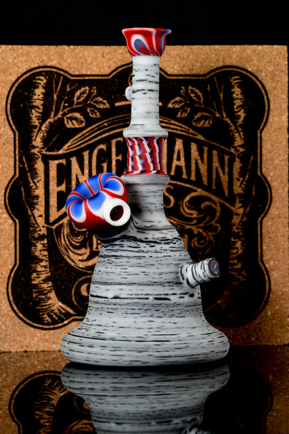 Engelmann Glass - Betula Gromet Mini Tube Bubbler W/ Worked Sections