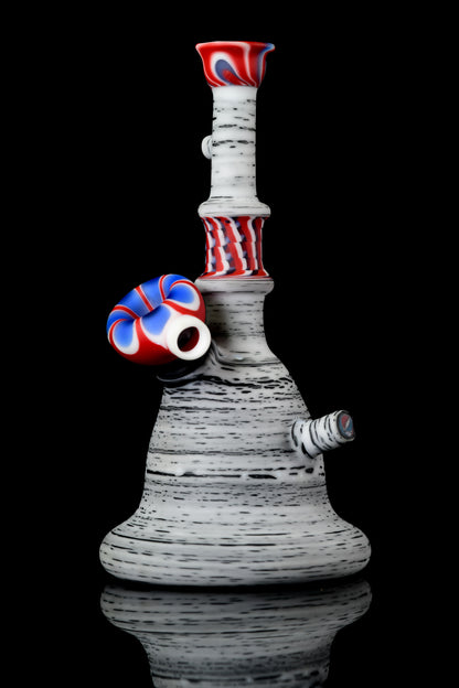 Engelmann Glass - Betula Gromet Mini Tube Bubbler W/ Worked Sections