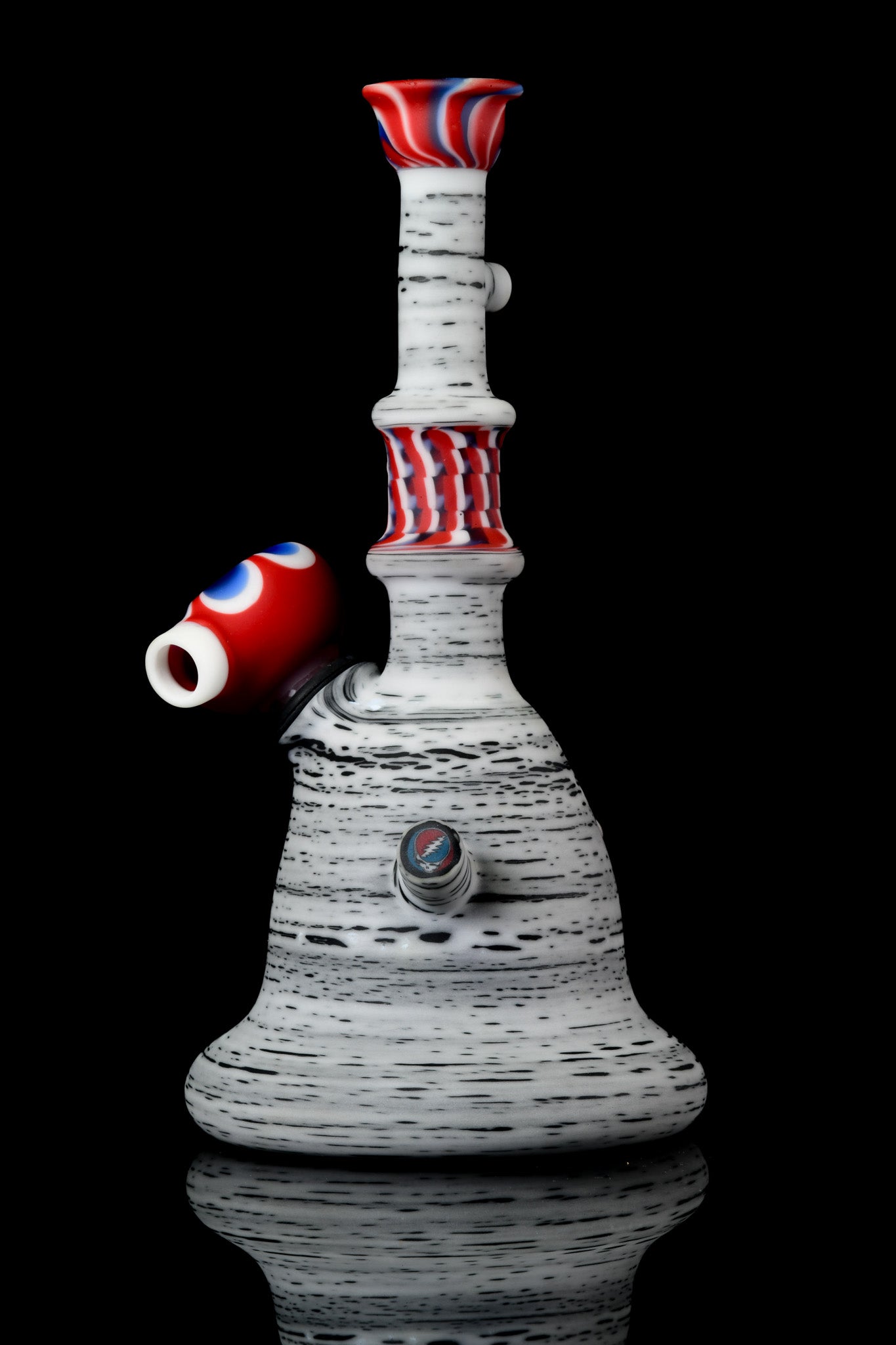 Engelmann Glass - Betula Gromet Mini Tube Bubbler W/ Worked Sections