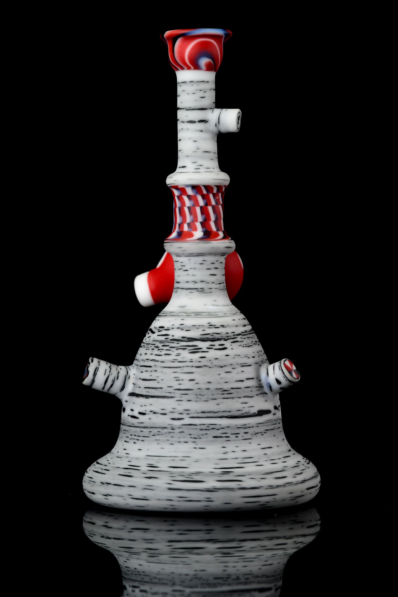 Engelmann Glass - Betula Gromet Mini Tube Bubbler W/ Worked Sections