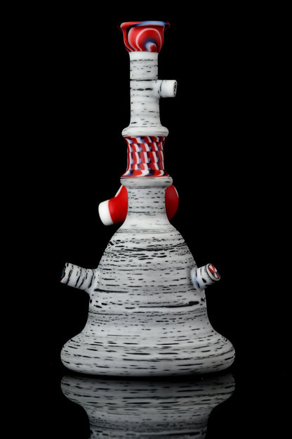 Engelmann Glass - Betula Gromet Mini Tube Bubbler W/ Worked Sections