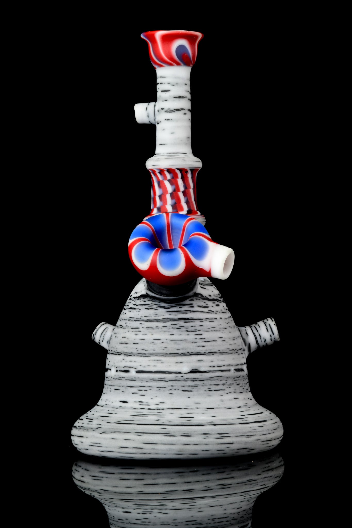 Engelmann Glass - Betula Gromet Mini Tube Bubbler W/ Worked Sections