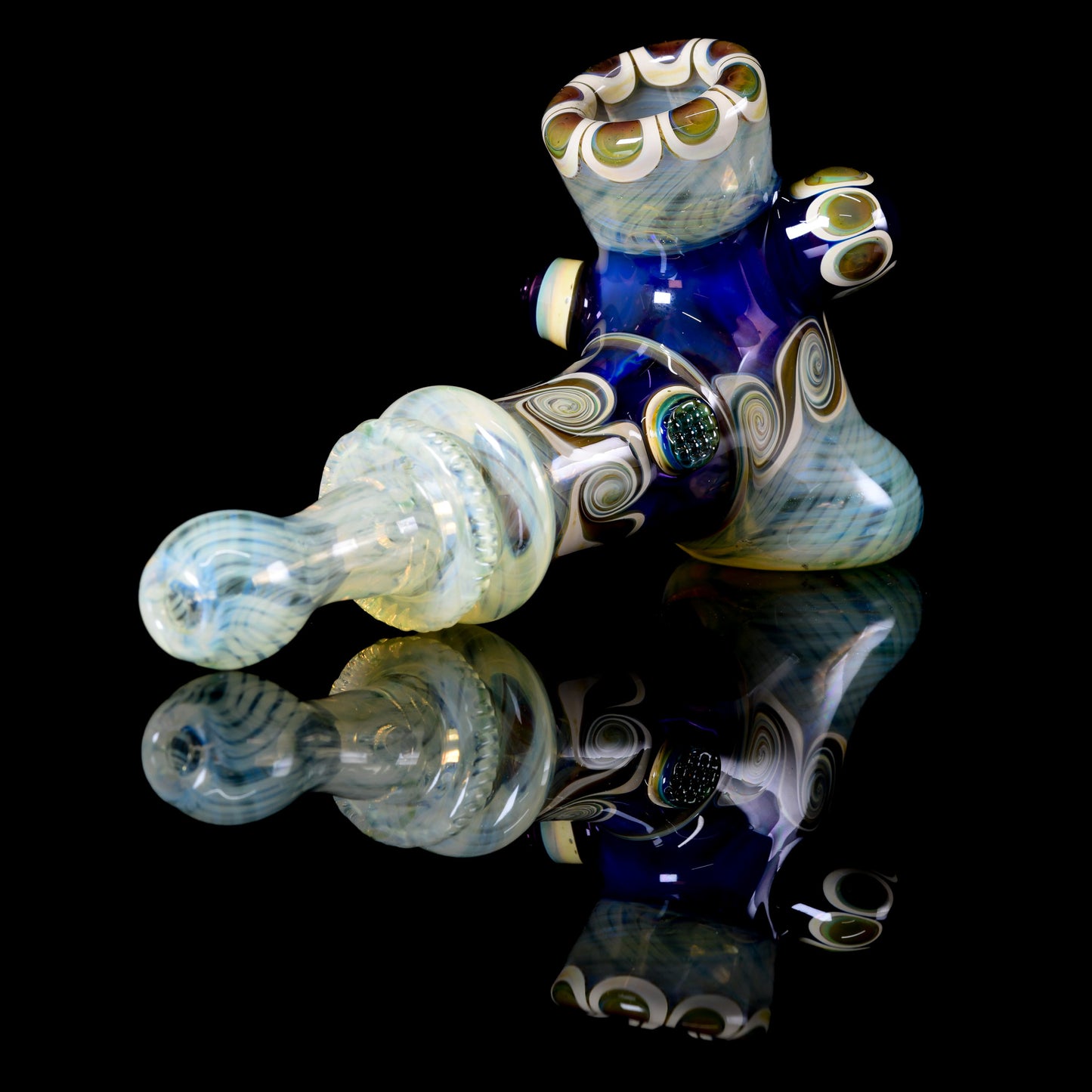 Evan Cals Glass Art - 4 Hole Fumed Hammer Pipe