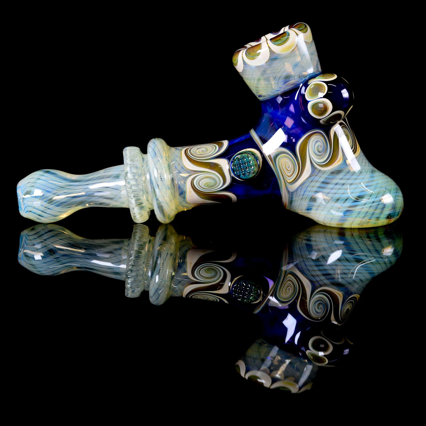 Evan Cals Glass Art - 4 Hole Fumed Hammer Pipe