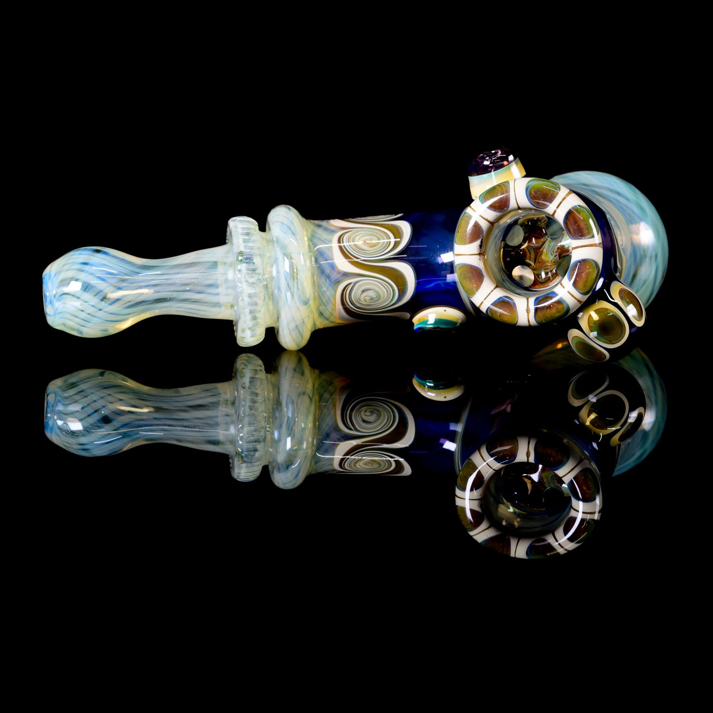 Evan Cals Glass Art - 4 Hole Fumed Hammer Pipe