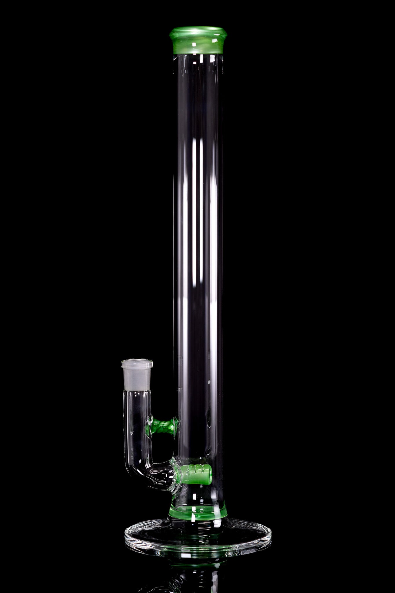 Green Belt Glass - Colour Accented Stemline - Chromium