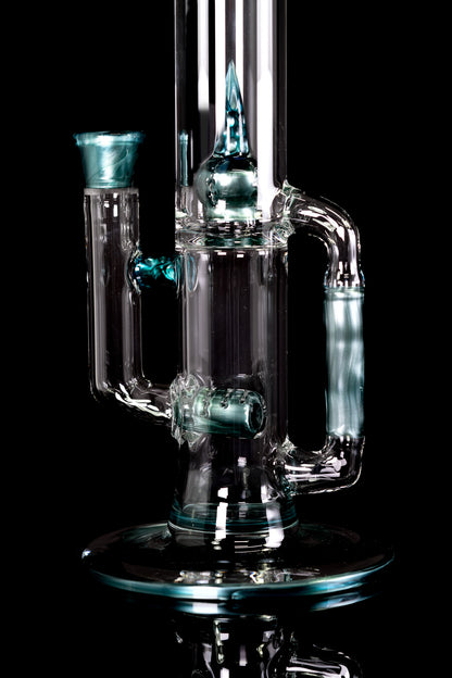 Green Belt Glass - Full Accent Worked Imp W/ Drain - Neptunium