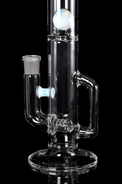 Green Belt Glass - Mini MSG Stemline W/ Drain - Ghost
