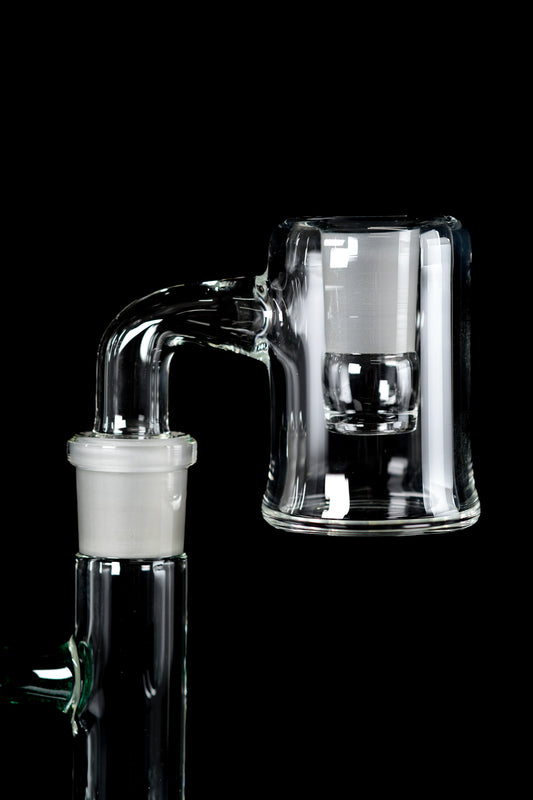 Green Belt Glass - 18mm 90° Clear Dewar Ash Catcher - 5