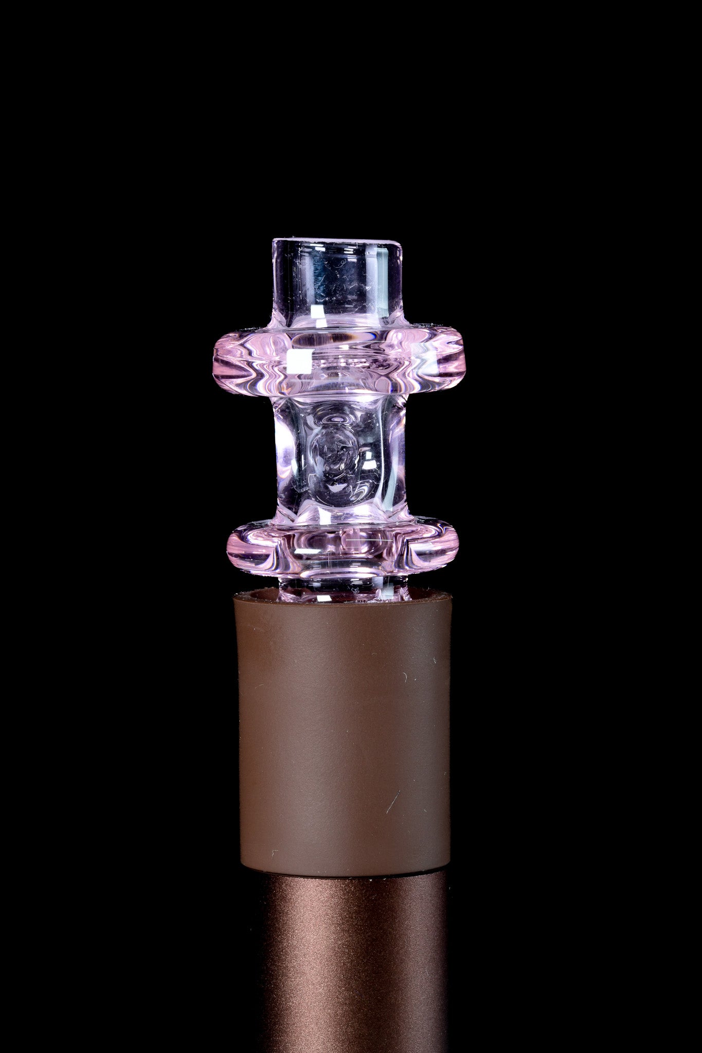 Green Belt Glass - Puffco Pivot Spinner Top W/ Pearl - Import Colour - Pink Sapphire