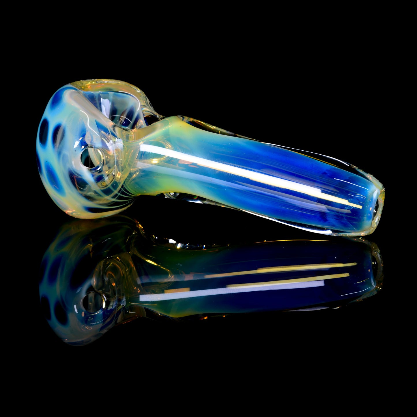Tombstoned Glass - Fumed Honeycomb Grateful Dead Spoon Pipe - 1