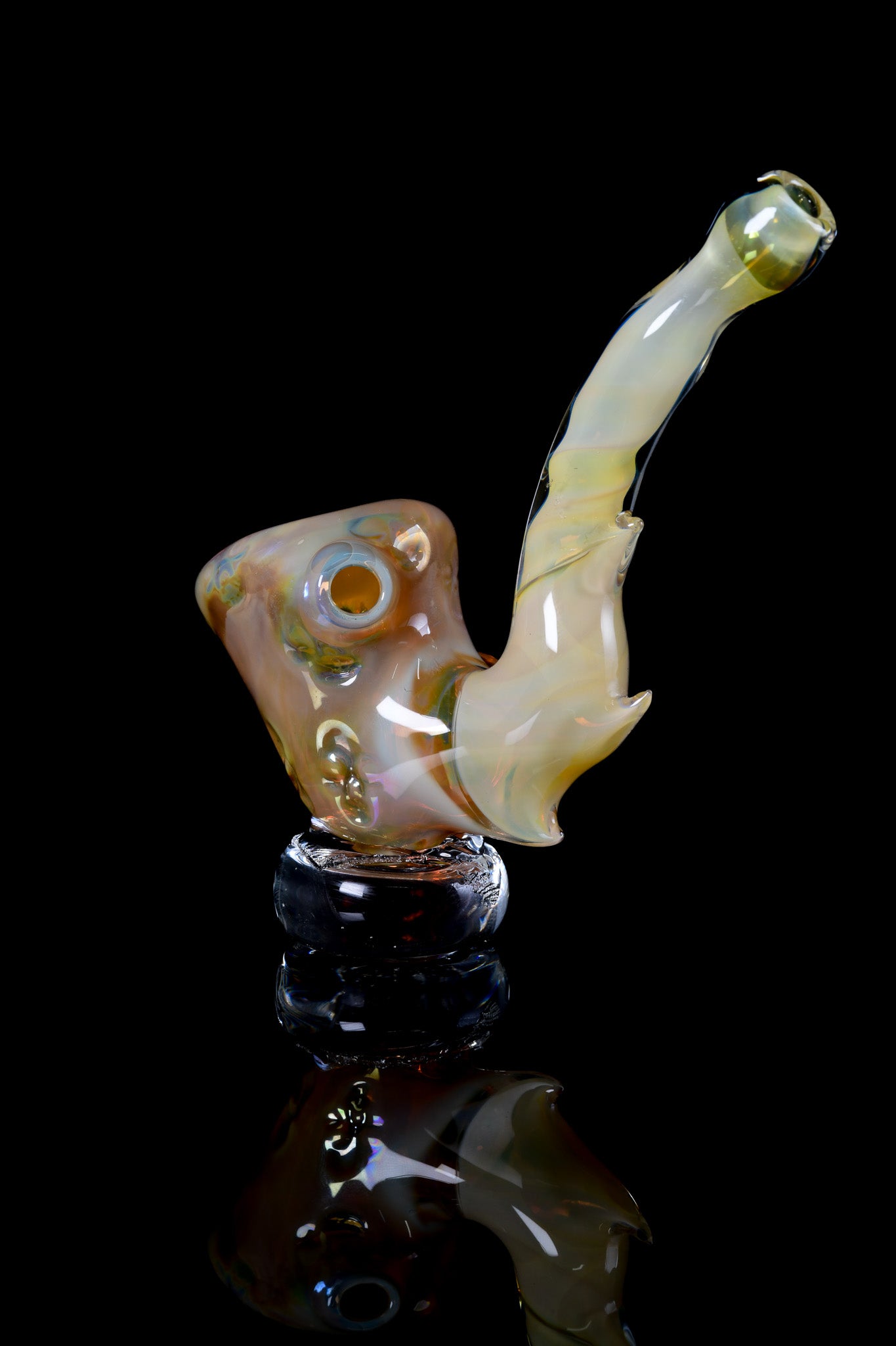 Tombstoned Glass - Fumed Skull Sherlock Pipe