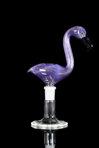 Burtoni - 14mm 3 Hole Flamingo Slide - Purple Satin (UV)