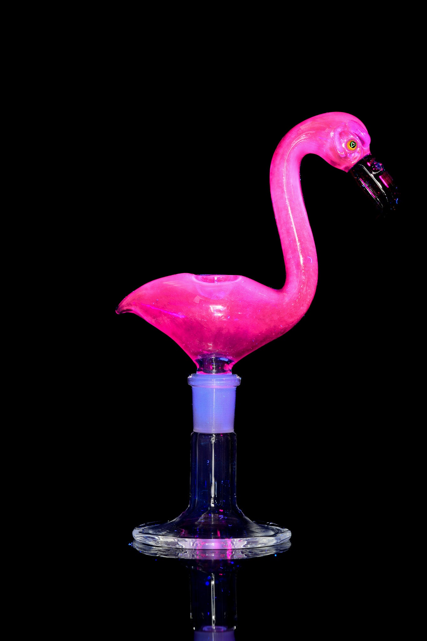 Burtoni - 14mm 3 Hole Flamingo Slide - Purple Satin (UV)