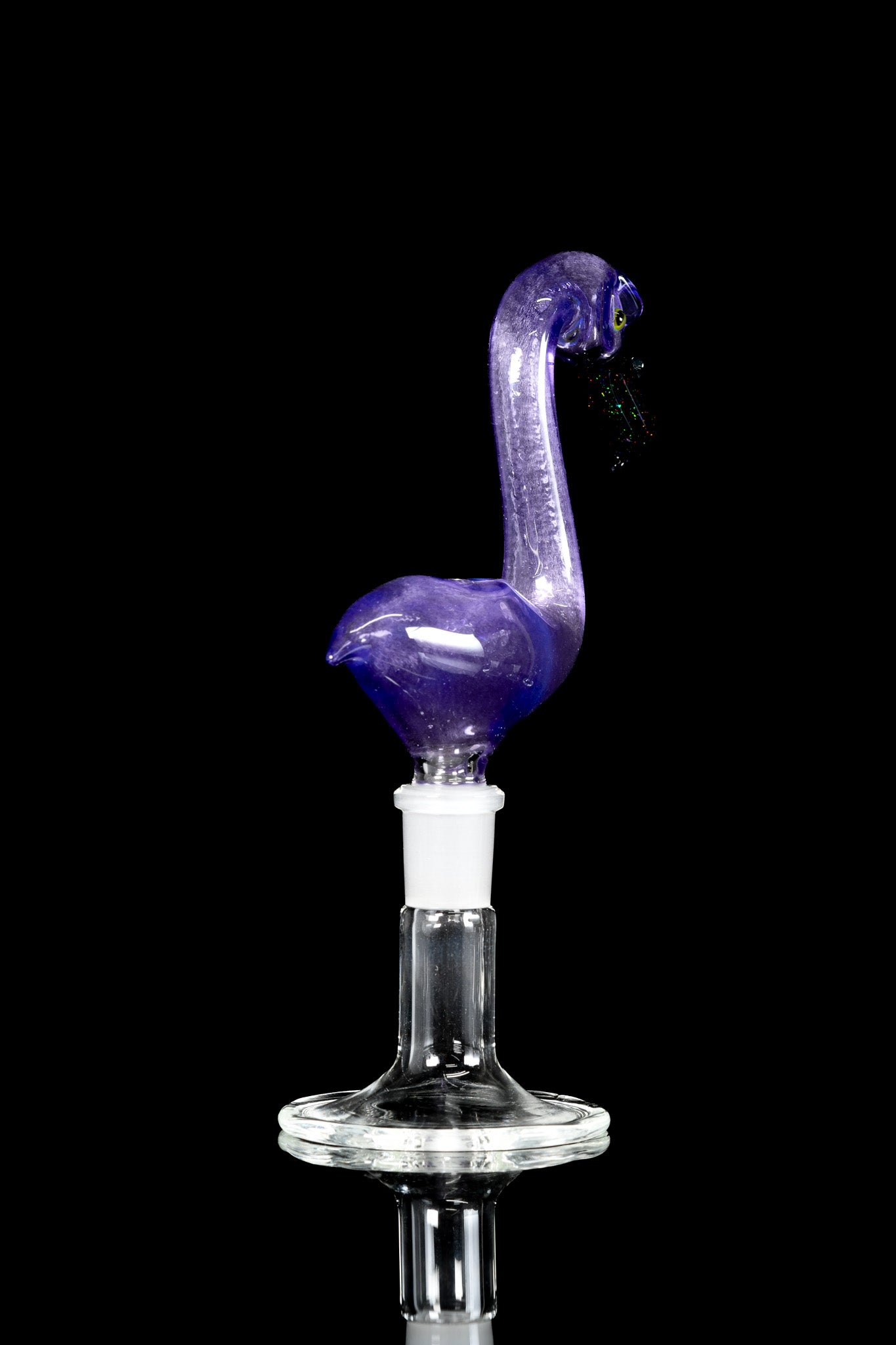 Burtoni - 14mm 3 Hole Flamingo Slide - Purple Satin (UV)