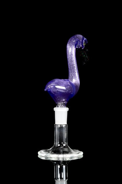 Burtoni - 14mm 3 Hole Flamingo Slide - Purple Satin (UV)