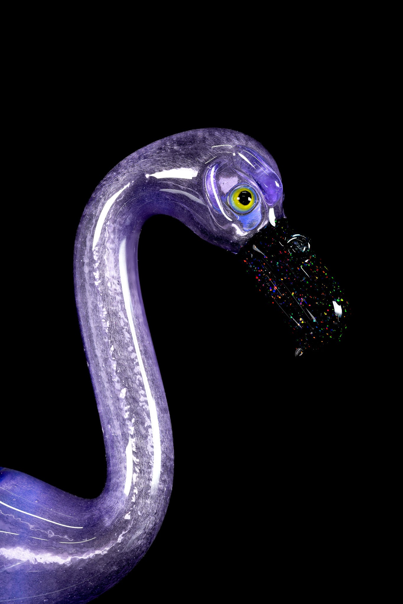 Burtoni - 14mm 3 Hole Flamingo Slide - Purple Satin (UV)