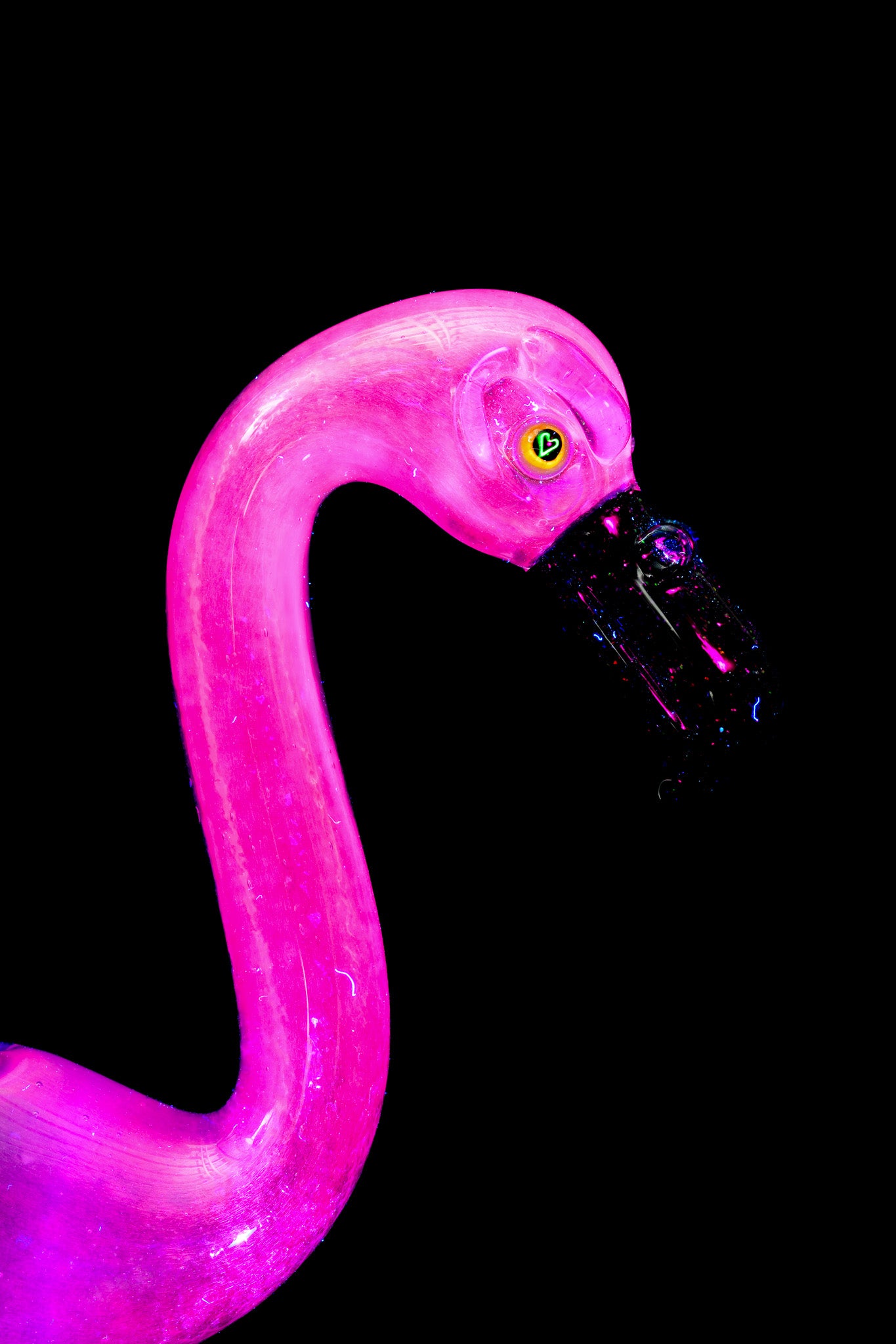 Burtoni - 14mm 3 Hole Flamingo Slide - Purple Satin (UV)