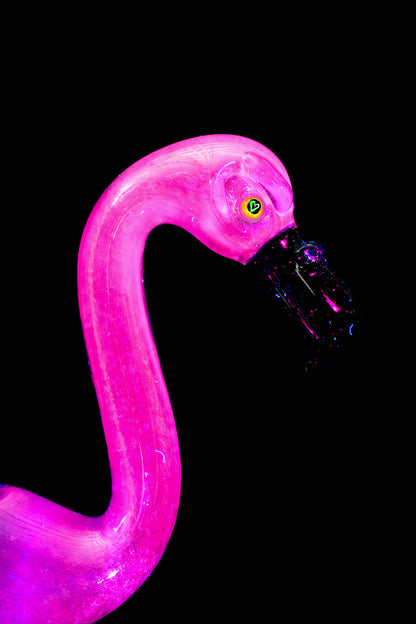 Burtoni - 14mm 3 Hole Flamingo Slide - Purple Satin (UV)