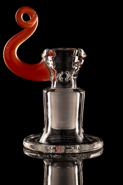 Disco Box Glass - 18mm Clear Bowl W/ Coloured Horn - Coral