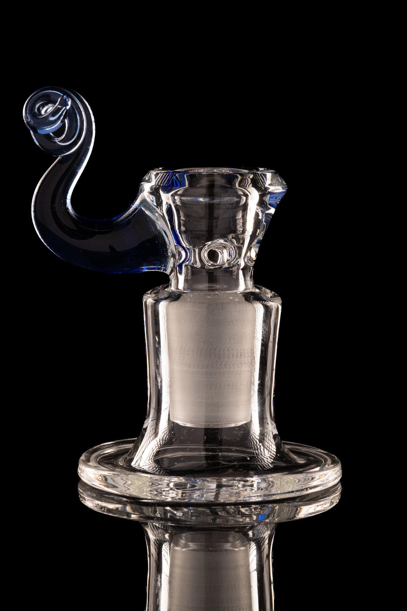 Disco Box Glass - 18mm Clear Bowl W/ Coloured Horn - Blue Dream