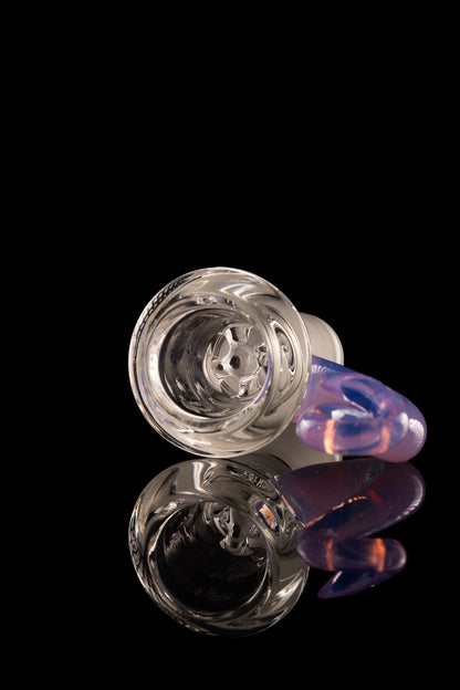 Disco Box Glass - 18mm Clear Bowl W/ Coloured Horn - Neo Opal