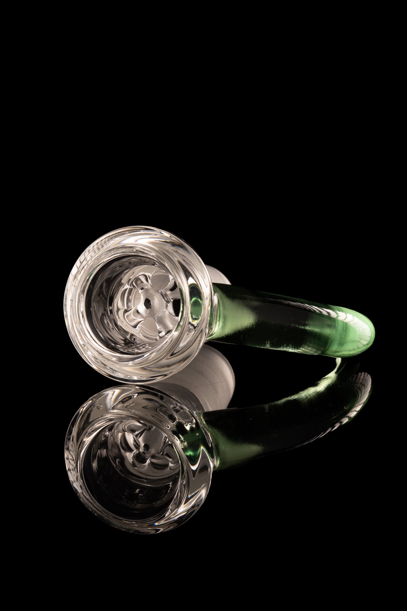 Disco Box Glass - 18mm Clear Bowl W/ Coloured Horn - Sea Breeze