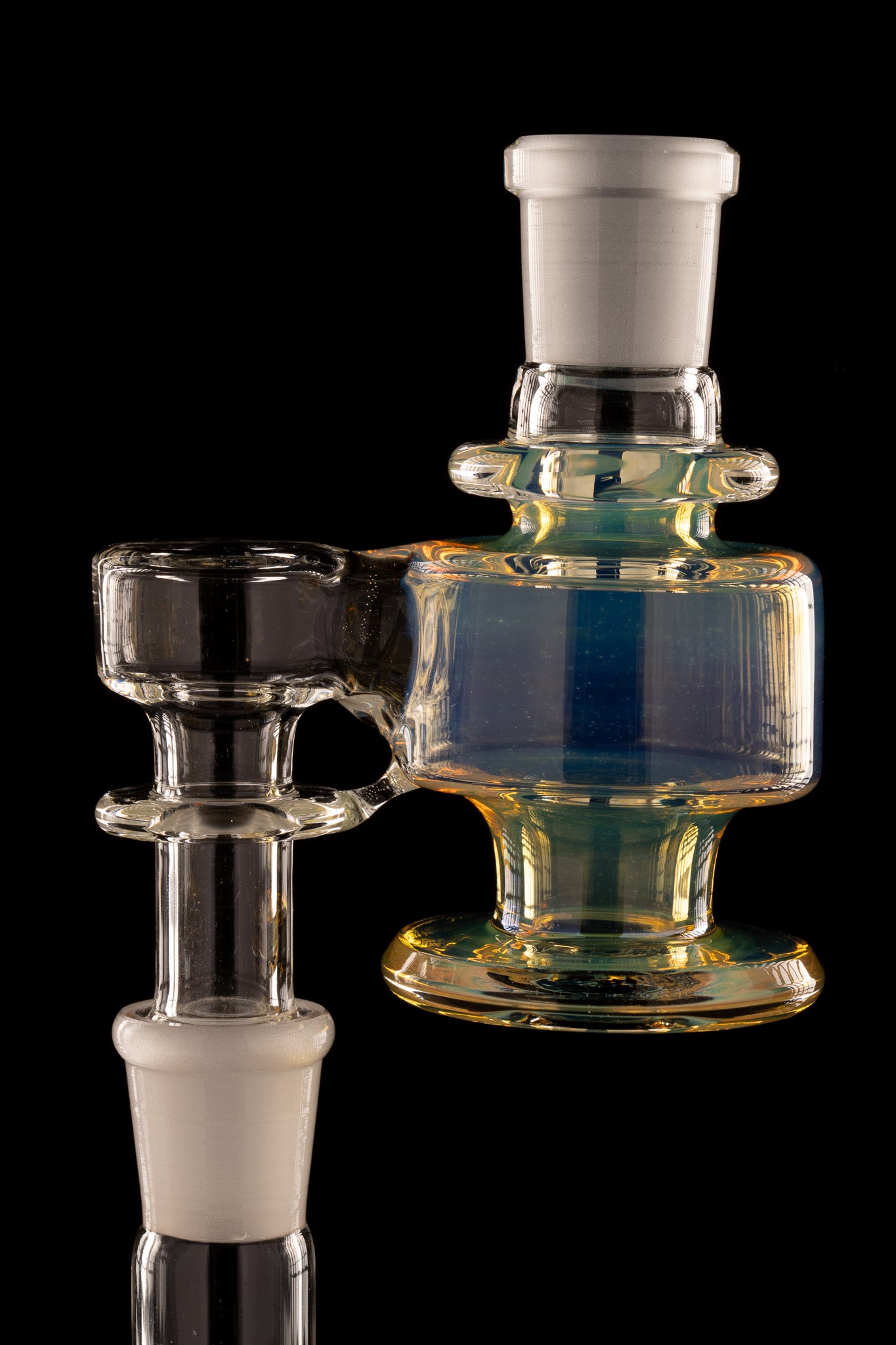 Disco Box Glass - 18mm 90° Fumed Dry Catcher - 3
