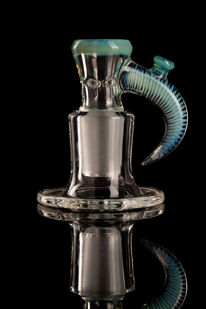 Jamms Glass - 18mm 4-Hole Clear Base w/ Colour and Lip Handle - Aguamania
