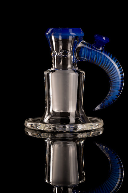 Jamms Glass - 18mm 4-Hole Clear Base w/ Colour and Lip Handle - Sonic