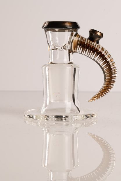 Jamms Glass - 18mm 4-Hole Clear Base w/ Colour and Lip Handle - Electrum