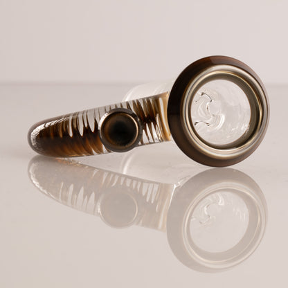 Jamms Glass - 18mm 4-Hole Clear Base w/ Colour and Lip Handle - Electrum