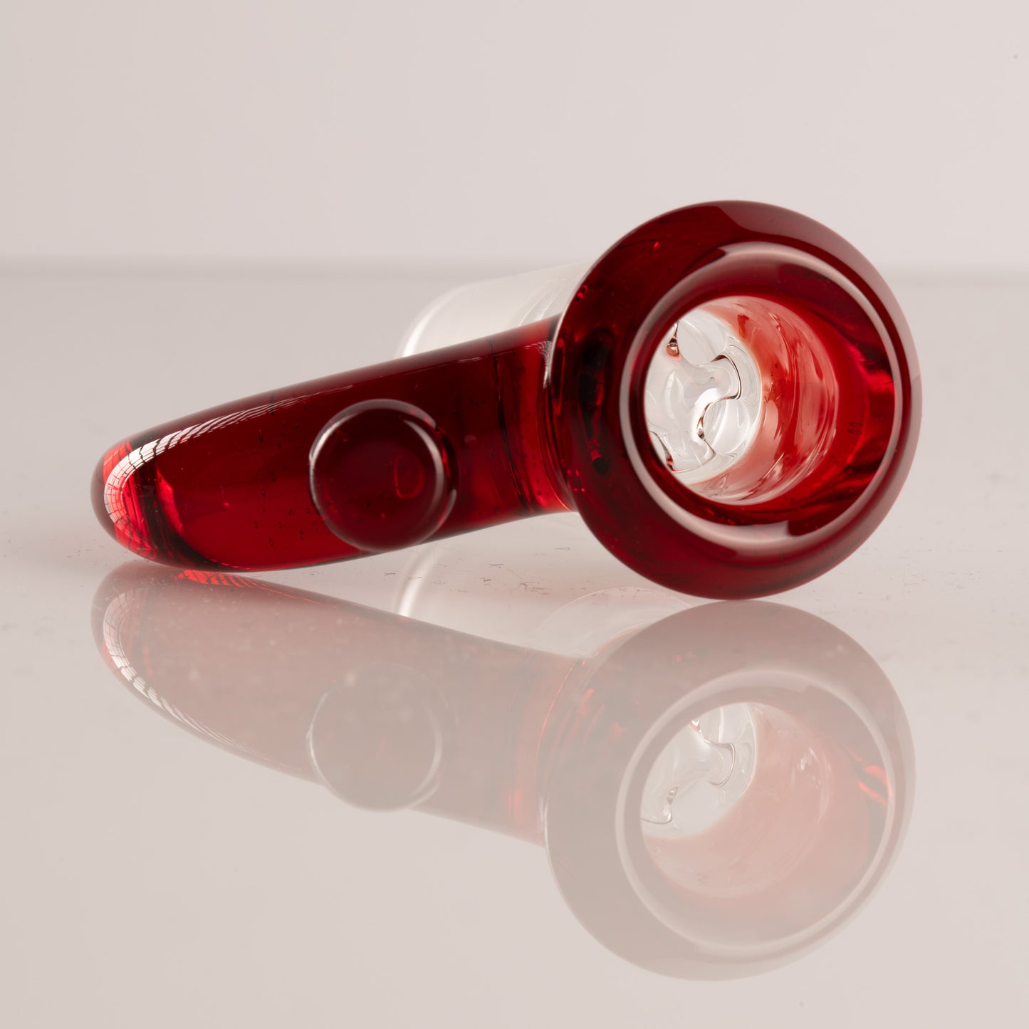 Jamms Glass - 18mm 4-Hole Straight Colour Slide - Pomegranate