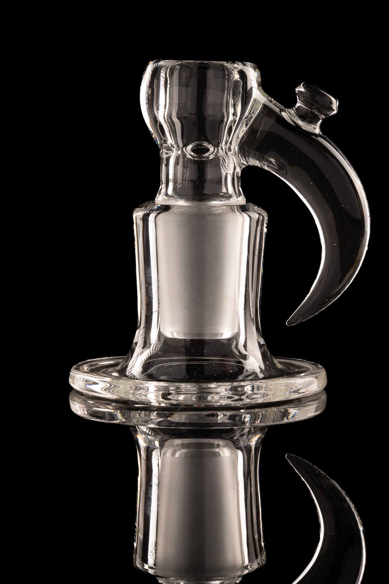 Jamms Glass - 18mm 4-Hole Clear Lathe Shaped Slide