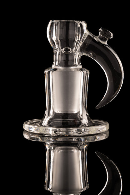 Jamms Glass - 18mm 4-Hole Clear Lathe Shaped Slide