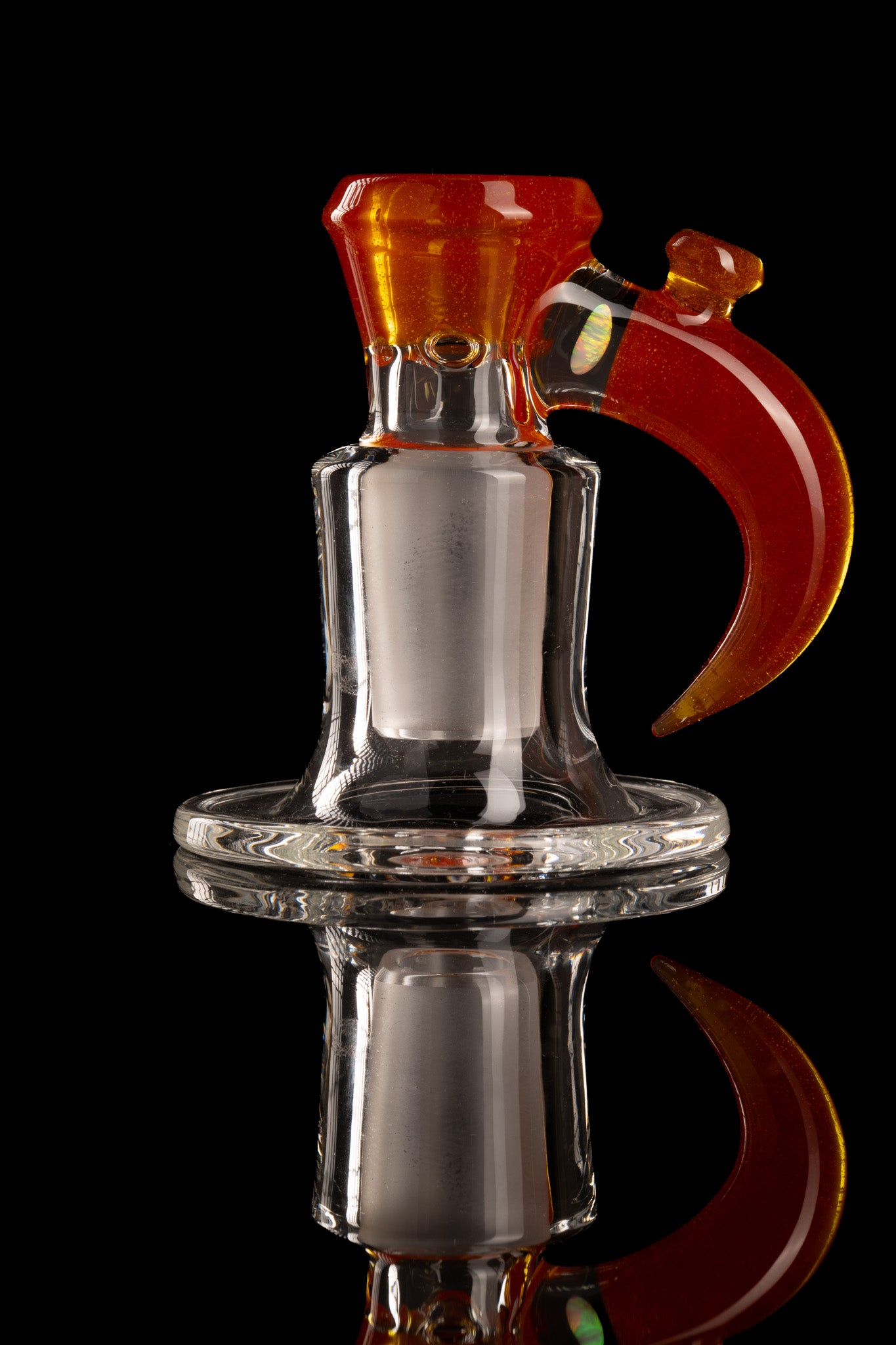 Jamms Glass - 18mm 4-Hole Opal Handle Straight Colour - Tangelo