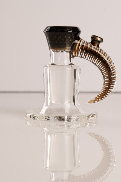 Jamms Glass - 18mm 4-Hole Honeycome Slide w/ Cane Handle - Electrum