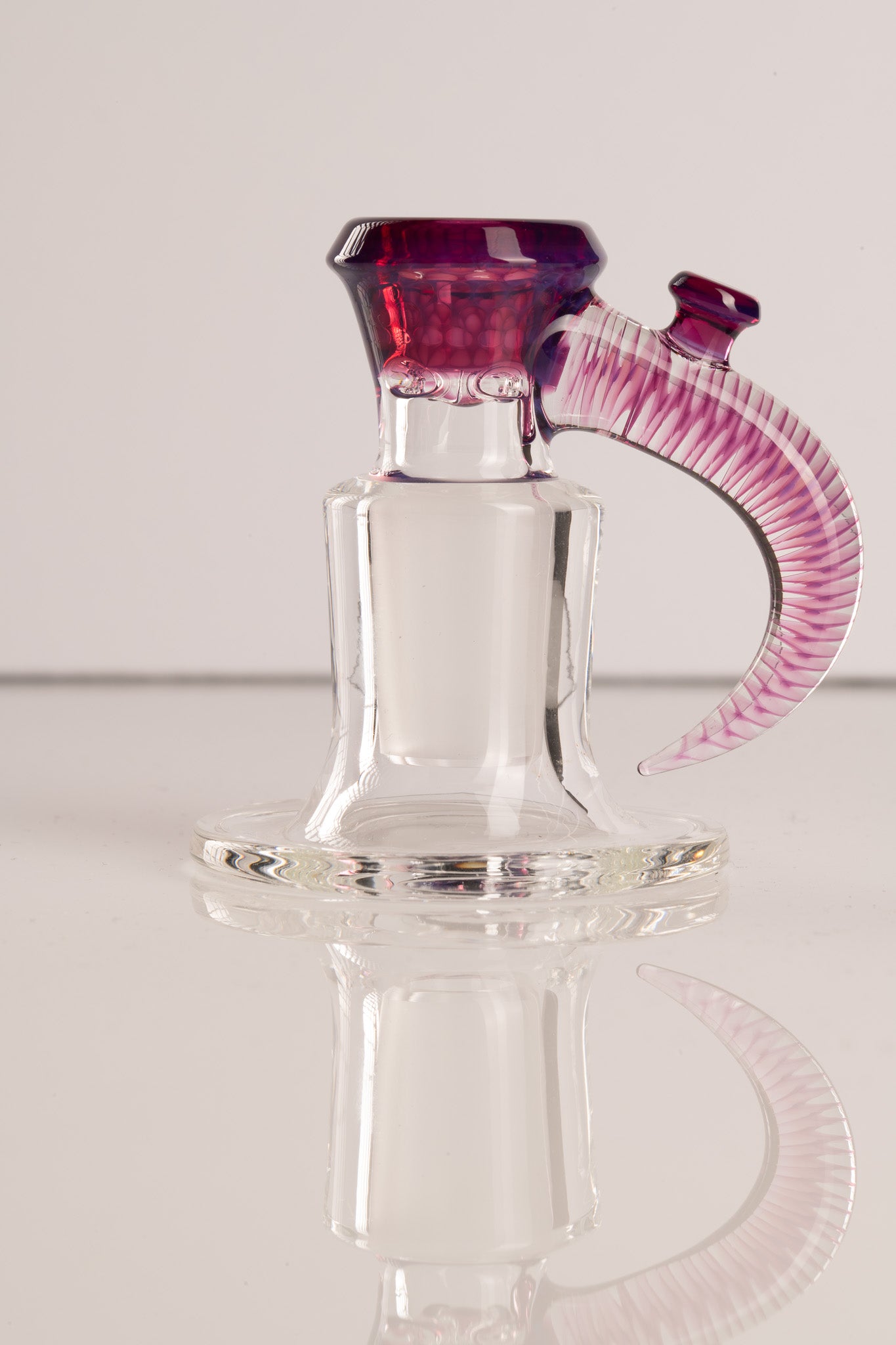 Jamms Glass - 18mm 4-Hole Honeycome Slide w/ Cane Handle - Royal Jelly