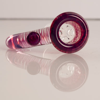 Jamms Glass - 18mm 4-Hole Honeycome Slide w/ Cane Handle - Royal Jelly