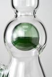 Full Zirk Glass - Ball Beaker - Forrest/Green Stardust