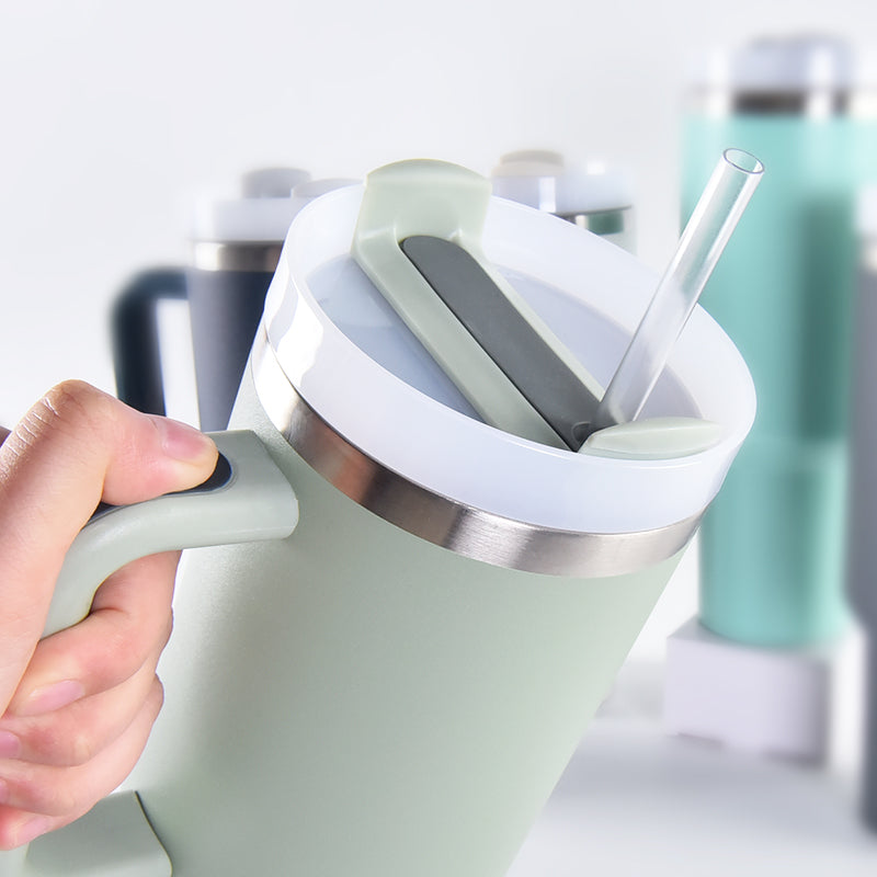 Jamms Glass - 18mm 4-Hole Opal Handle w/ Cane Handle - Meta Terrania