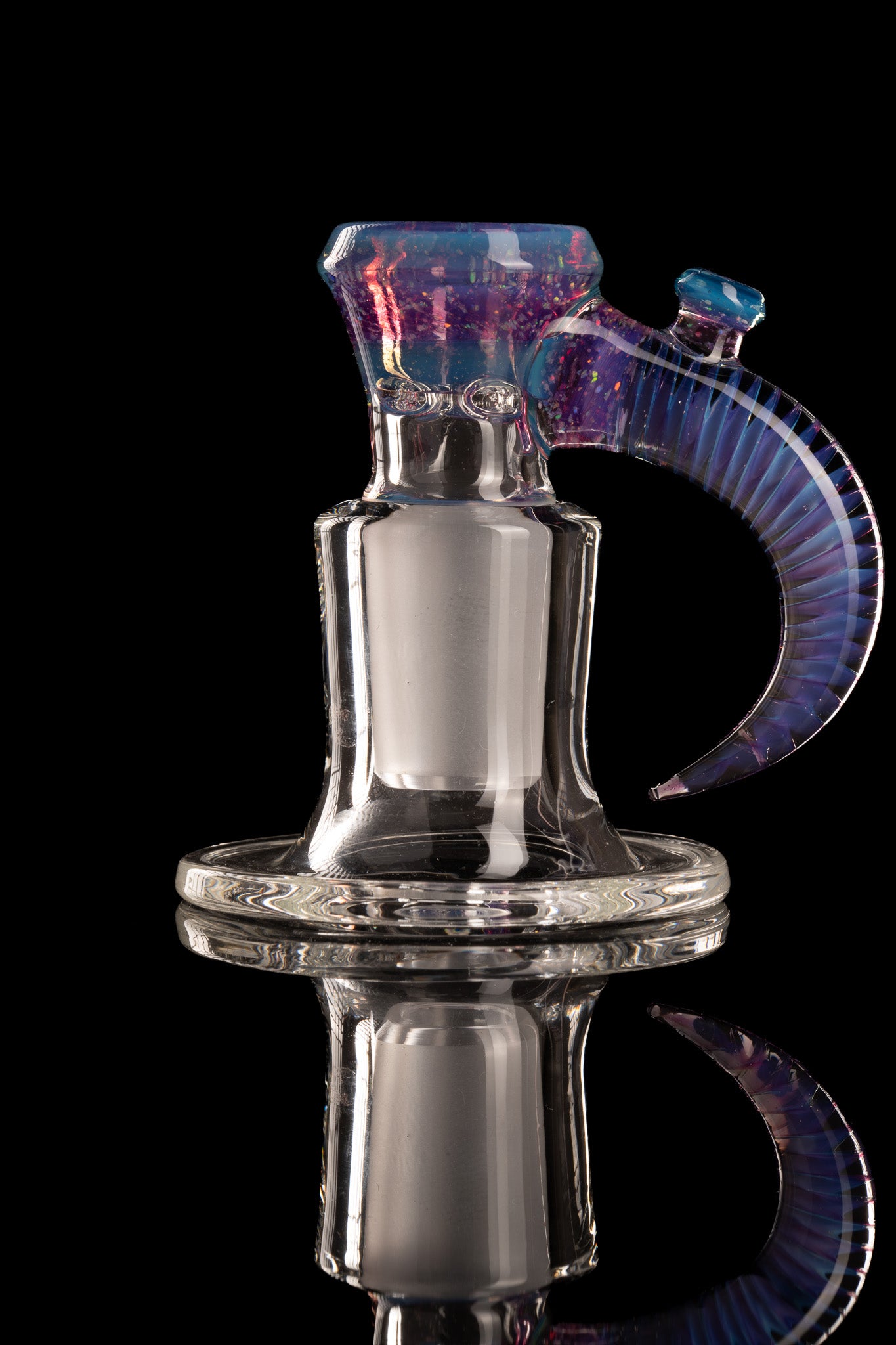 Jamms Glass - 18mm 4-Hole 2 -Tone Crushed Opal Encalmo Slide - Royal Jelly W/ Marina